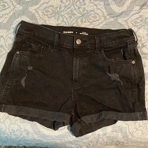 NWOT! Old Navy Black Mid Rise Boyfriend Shorts Size 6